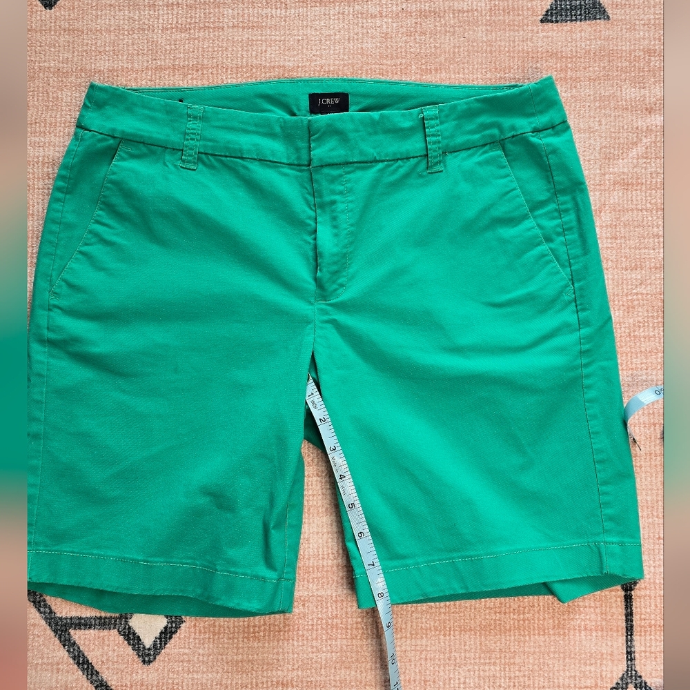 J. Crew Factory Green Flat-Front Women's Shorts